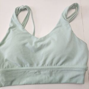 BuffBunny Light Green Cross-Back Sports Bra